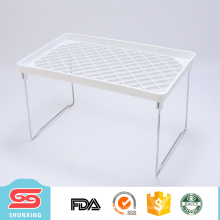 Estante plegable plástico blanco polivalente durable del superventas para el hogar